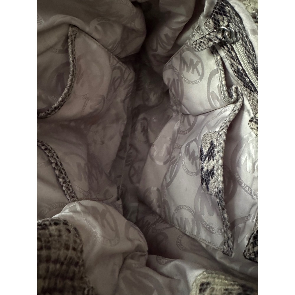 Michael Kors Y2K Gansevoort Shoulder Tote Bag Faux SnakeSkin Leather - Picture 9 of 12